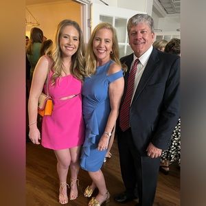 Pink boutique cutout dress